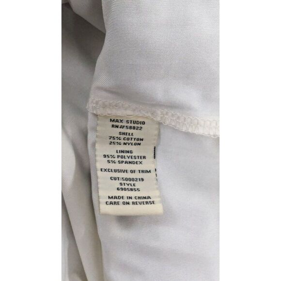 Max Studio Womens S Black White Sundress Floral Lace Round Neck Sleeveless - Picture 8 of 9